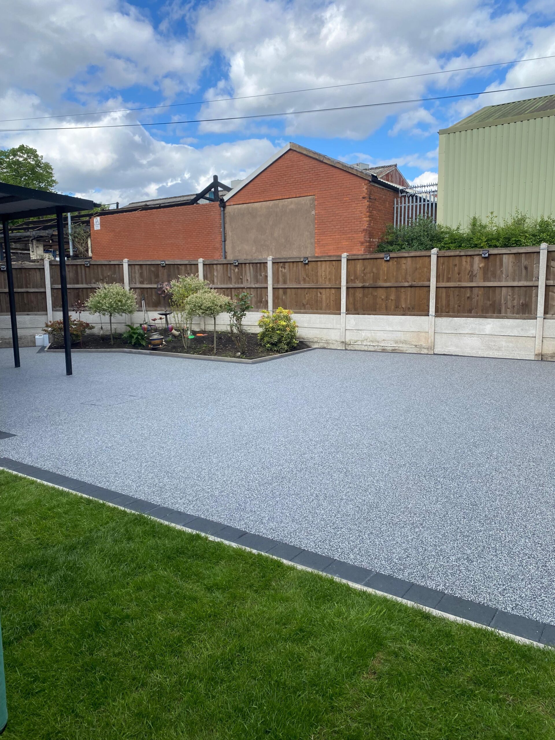Resin bound driveway installation in Manchester by L&R Surfacing